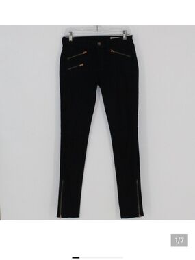 rag & bone Black Skinny Zip-Pocket Ankle Pants
